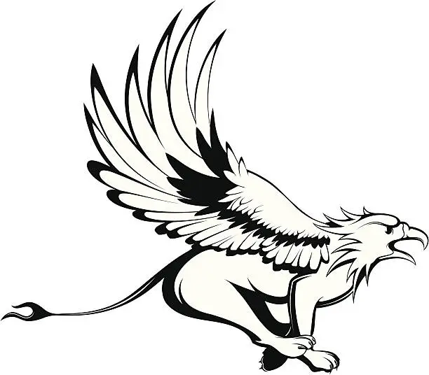 Vector illustration of vector griffin