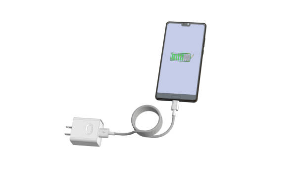istock Mobile charger and devices 3D graphic 1158818640