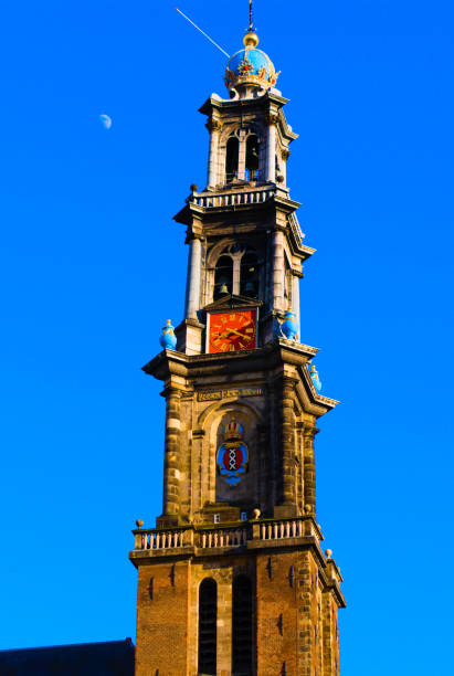 istock wester church in daytime with the moon in the background 1158822149