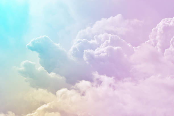 istock Clouds and sky in the daytime with a pastel background 1158824043