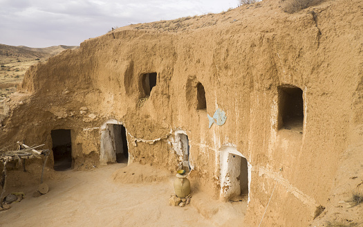 Matmata region of Berbers in Tunisia with cave houses