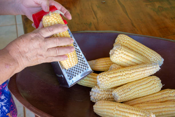 옥수수 코브 - corn on the cob macro corn crop freshness 뉴스 사진 이미지