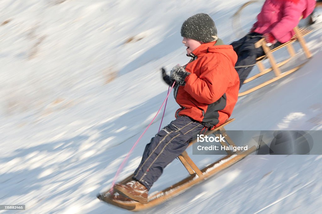 Sledding Children sledding Activity Stock Photo