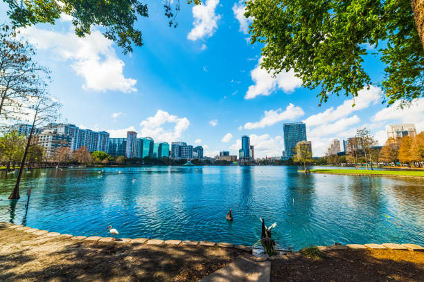 istock Lake Eola park in Orlando on a sunny day 1158825870