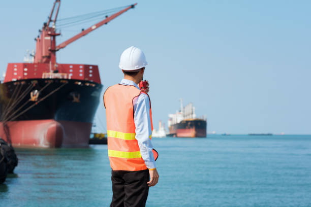 istock Harbor master supervisor is survey and inspection 1158827204