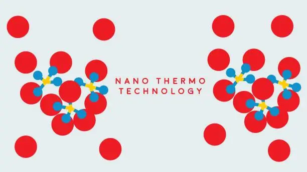 Vector illustration of Technology abstract symbol. Nano Thermo Technology