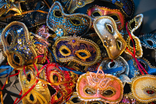 Venetian carnival masks, traditional hand-made.
