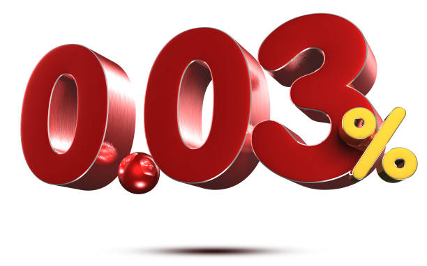 istock 0.03 percent 3d.with Clipping Path. 1158833411