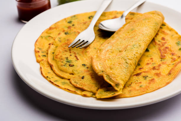 istock Chilla or Besan cheela or veg-omelette 1158834552