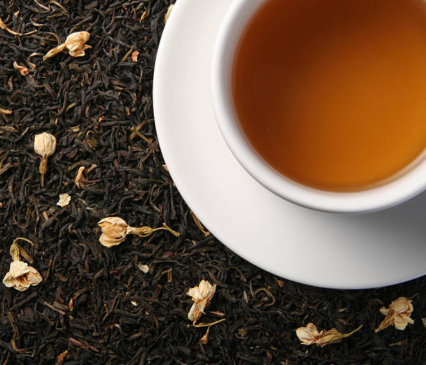 ジャスミン茶 - tea tea leaves jasmine tea leaf ストックフォトと画像