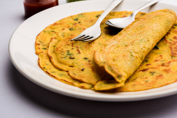 istock Chilla or Besan cheela or veg-omelette 1158834754