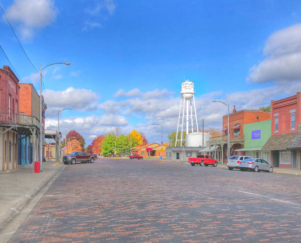 main street--wellsville kansas - think tank fotos - fotografias e filmes do acervo