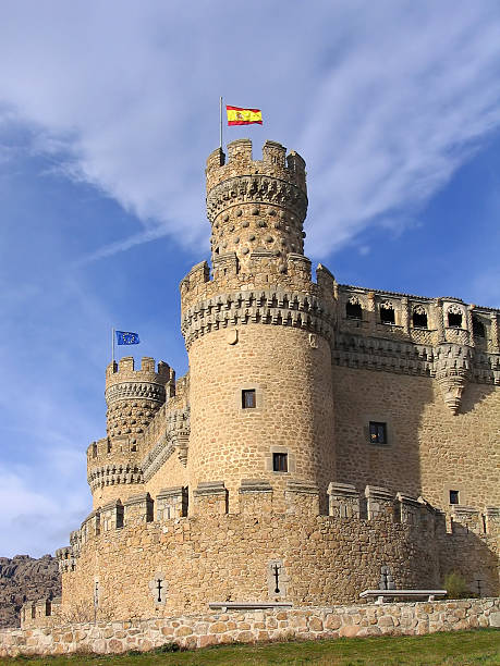 Manzanares the Real Castle stock photo