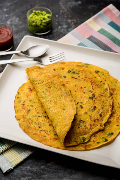 istock Chilla or Besan cheela or veg-omelette 1158837997