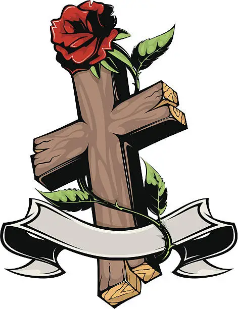 Vector illustration of vector cross