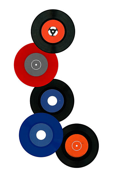 Colorful vinyl records