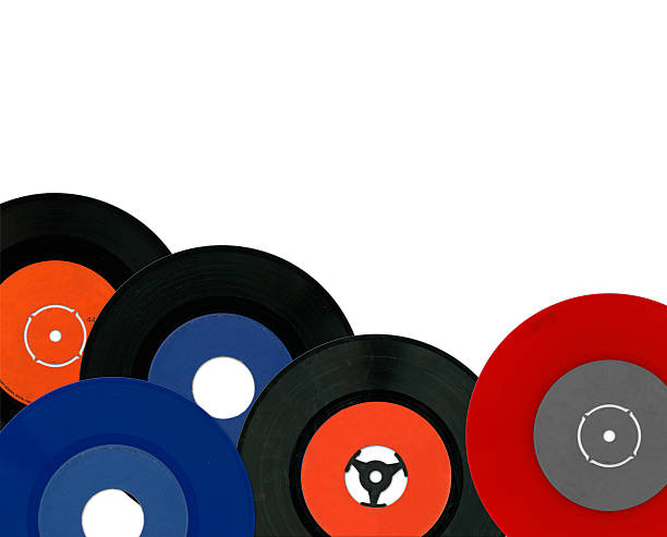 istock Colorful vinyl records 115884239