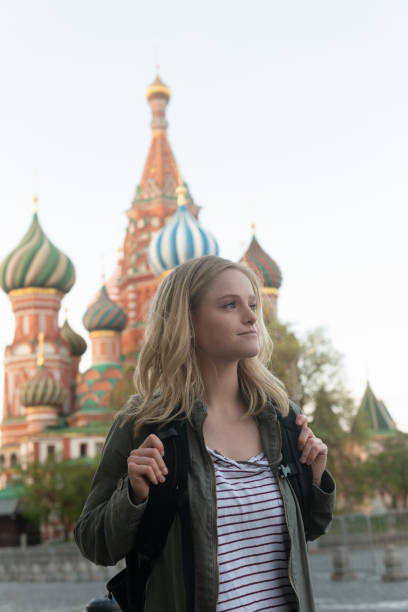 istock Female tourist in Russia 1158843495