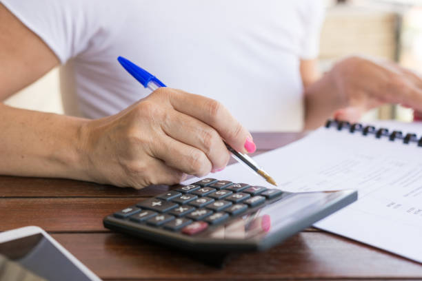 istock woman with calculator 1158843847
