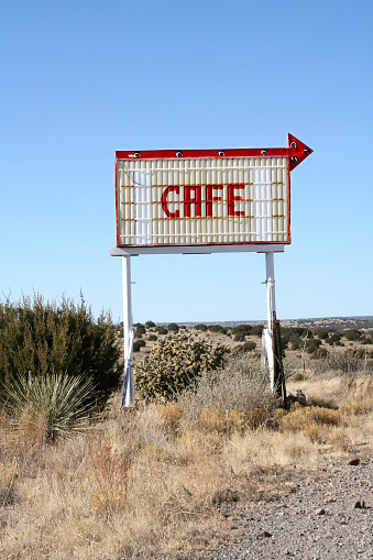 Coffee sign in the middle of nowhere.