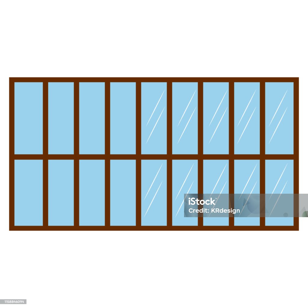 Window Frame Design Abstract Isolated Window With Frame Stock Illustration - Download Image Now ...