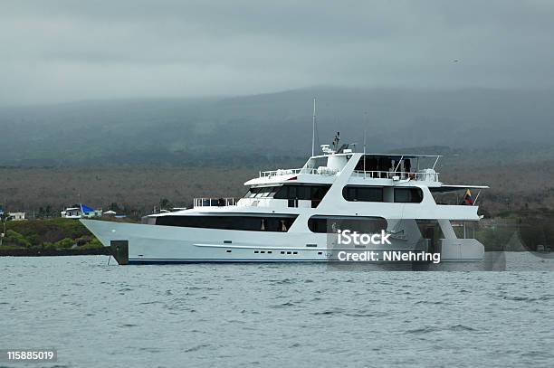 Cruise Yacht Stock Photo - Download Image Now - Anchored, Coastline, Color Image