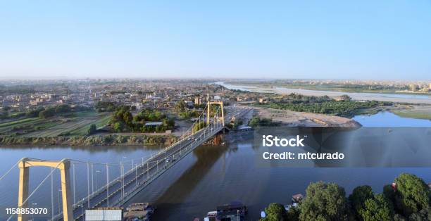 Tuti Bridge And Tuti Island Where The White Nile And Blue Nile Merge To Form The Main Nile Khartoum Sudan Stock Photo - Download Image Now