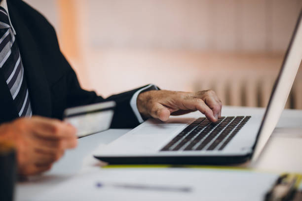 istock Businessman shopping online 1158853590