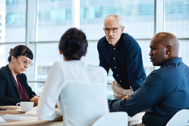 istock We're discussing some serious issues in our meeting today 1158854104