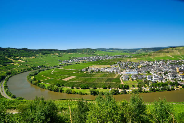 Leiwen village on the Moselle Leiwen village on the Moselle france village blue sky stock pictures, royalty-free photos & images