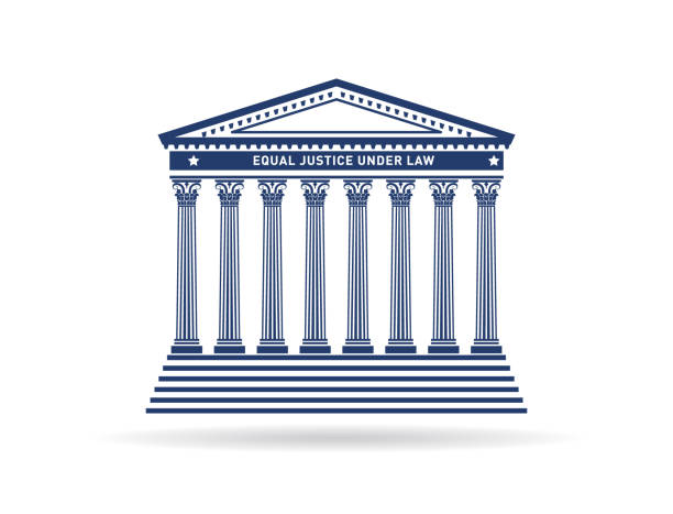 архитектура верховного суда - column corinthian government building federal building stock illustrations