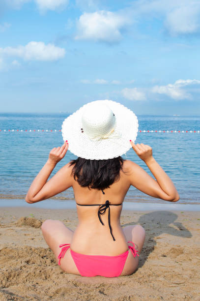 Woman on the beach.