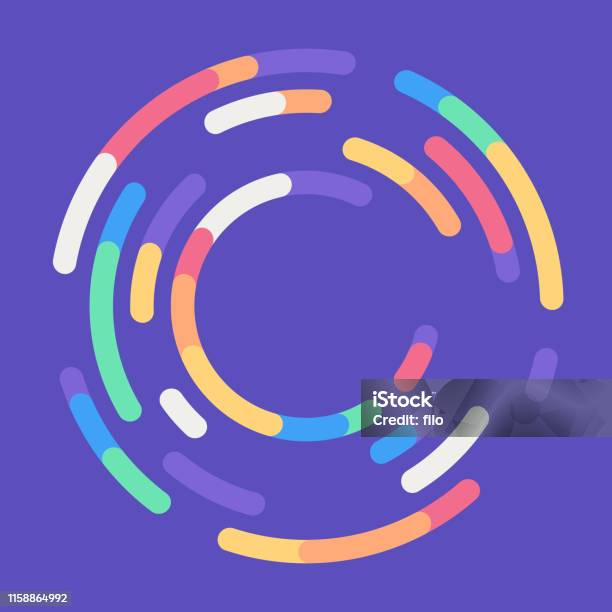 Circle Loading Round Abstract Background Stock Illustration - Download Image Now - Circle, Abstract, In A Row