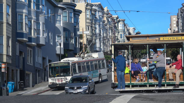 funivia di san francisco - hyde street foto e immagini stock