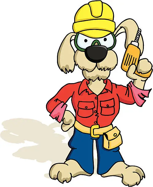 Vector illustration of Working Class Dog 5