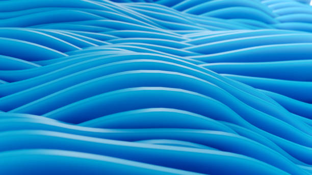 istock Modern blue line art cover design with wave background for concept design. 1158873924