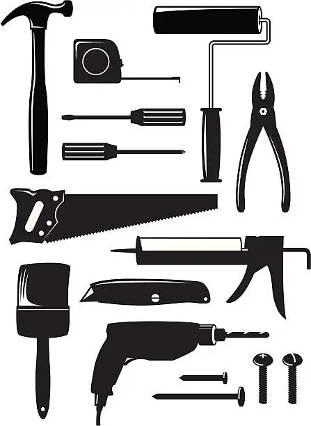 Vector illustration of Home Improvement Tools