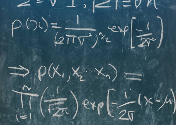 istock Statistics formula in white chalk in green chalkboard 115887824