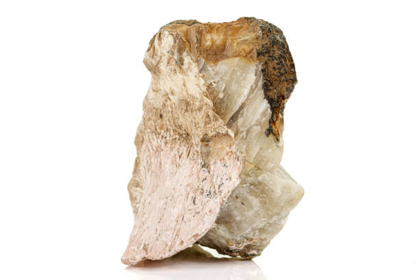 istock Macro stone Hemimorphite mineral on white background 1158881873