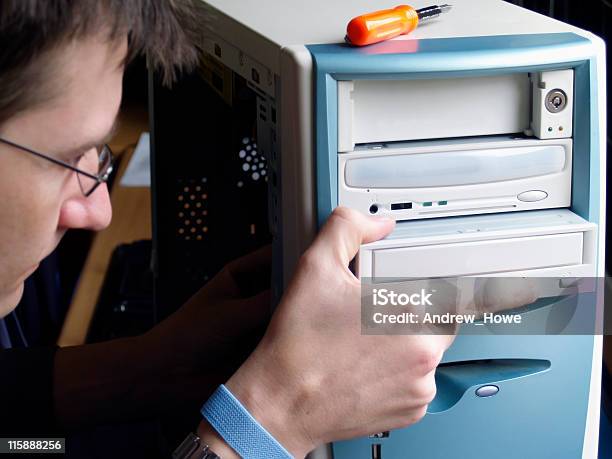 Pc Repair Stock Photo - Download Image Now - Adult, Adults Only, CD-ROM