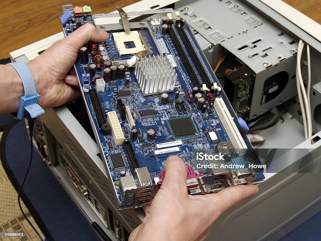 System Board Removal  Computer Stock Photo