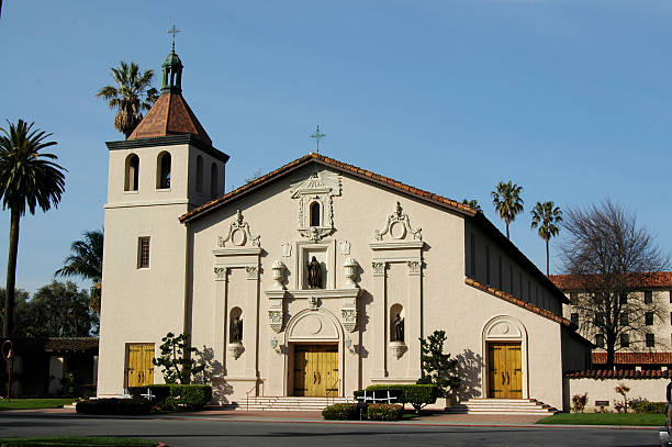 Mission Santa Clara de Asis, Santa Clara, California stock photo