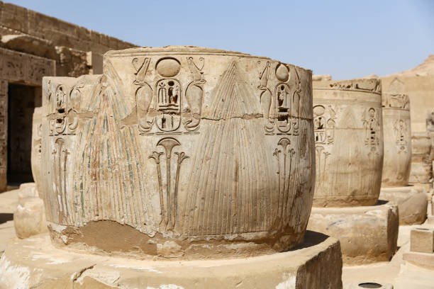 istock Columns in Medinet Habu Temple in Luxor, Egypt 1158888178