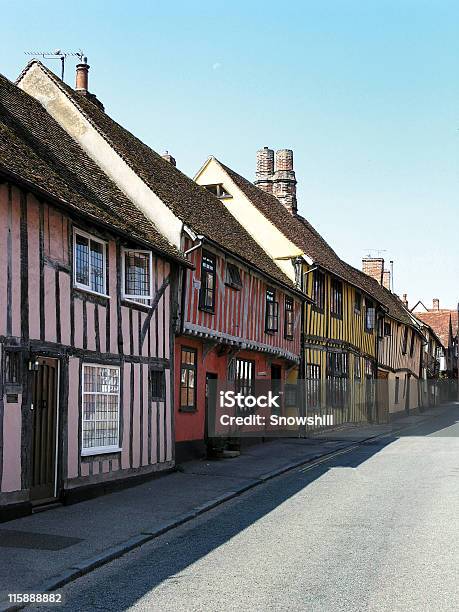 Улица В Lavenham — стоковые фотографии и другие картинки Лавенем - Лавенем, Великобритания, Саффолк - Англия