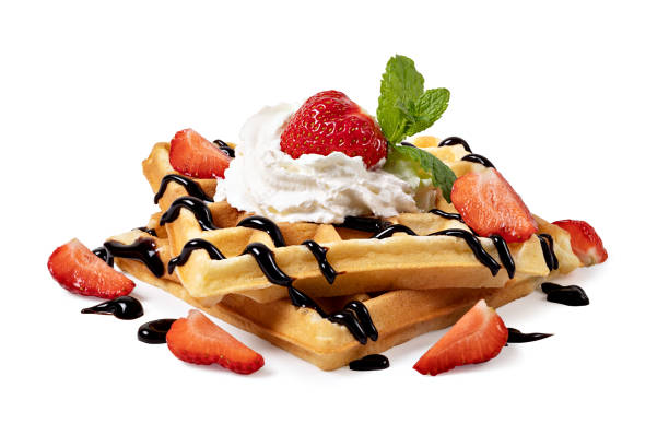 istock viennese waffles with strawberry 1158892298
