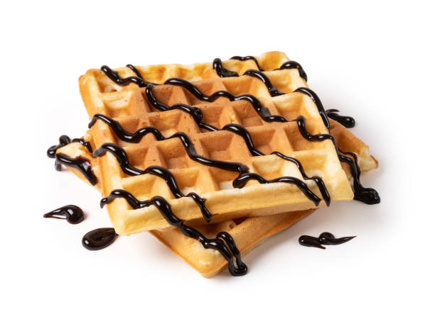 istock viennese waffles with chocolate syrup 1158892362