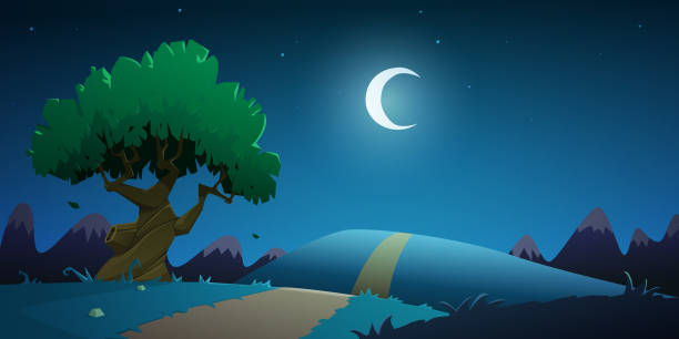 Ilustración de Paisaje De Dibujos Animados De Campo Nocturno y más Vectores Libres de Derechos de Aire libre - Aire libre, Camino, Colina - iStock Ilustración de Paisaje De Dibujos Animados De Campo Nocturno y más Vectores Libres de Derechos de Aire libre - Aire libre, Camino, Colina - iStock