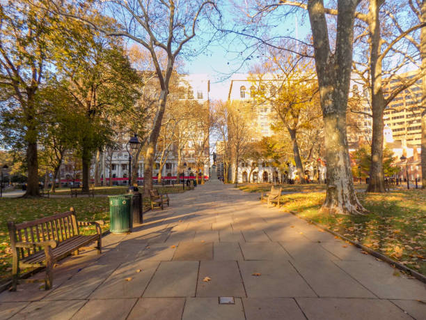 istock Park Behind Independence Hall in Philadelphia during Autumn 1158893752