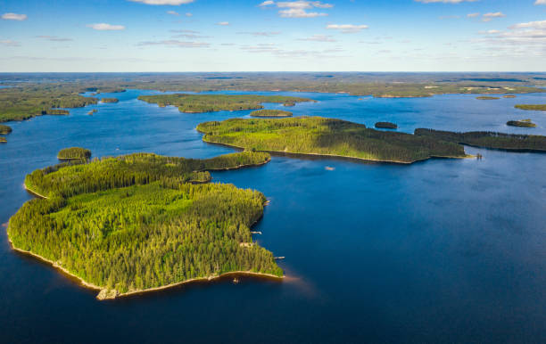 istock Green forest on the islands. Imatra. Finland nature 1158896273