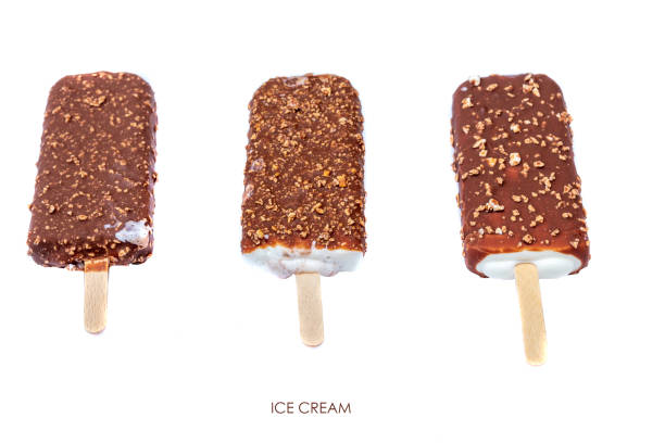 istock Chocolate ice cream with nuts isolated on a white background. 1158897319